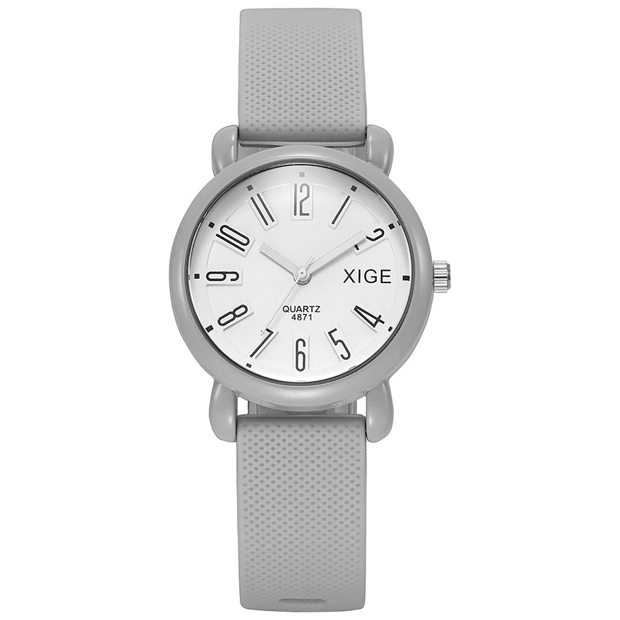 Silicone strap waterproof women's watch student watch dopamine color matching quartz watch manufacturer wholesale dopamine watch