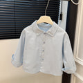 Kids' new autumn collection: korean style pure cotton shirts - stylish and trendy tops for boys and girls. casual, fresh, and versatile blouses