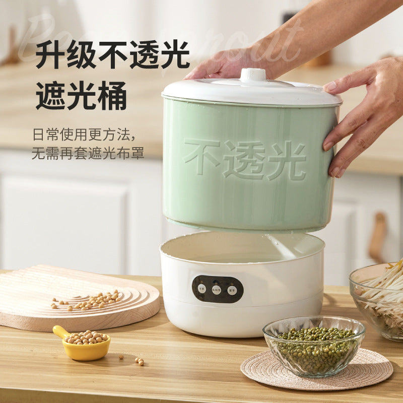 Fully automatic for home smart bean sprout machine, large capacity germination, homemade small mung bean germination, seedling irrigation, seedling cultivation across borders