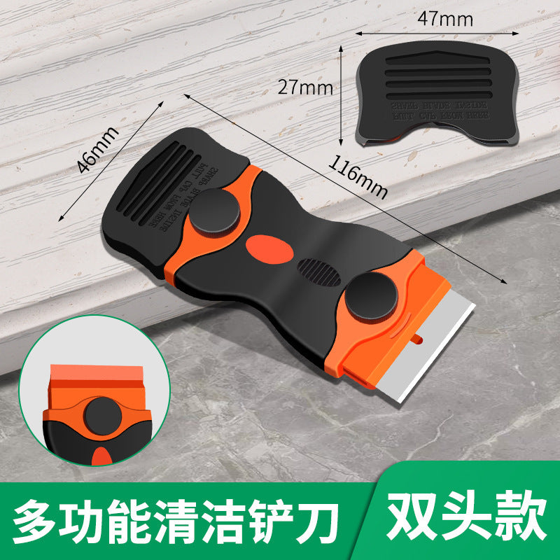 Multi-purpose cleaning scraper: perfect for kitchen stain removal, phone screen protector application, car adhesive removal, and glass cleaning