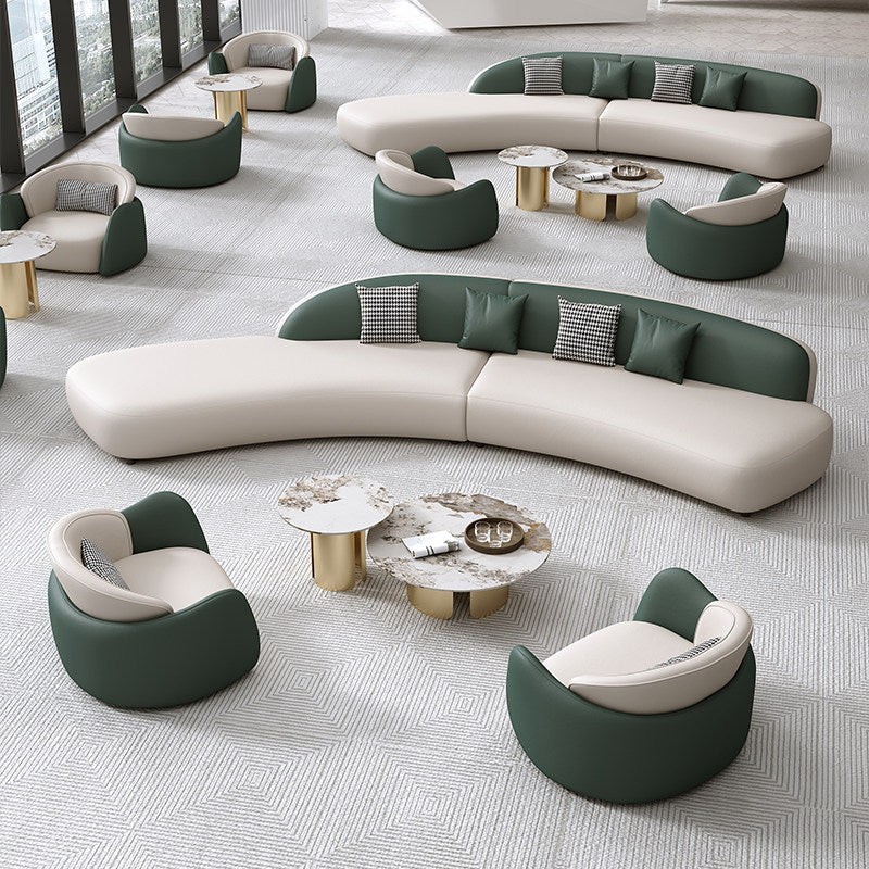 Modern minimalist curved sofa for sales centers, hotels, b&bs, beauty salons, vip lounges, reception areas, and negotiation zones