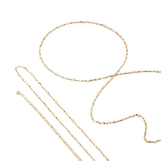 European and american export cross-border new women's waist chain summer beach sexy navel minimalist chain waist accessory