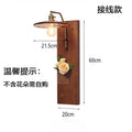 Wabi-sabi style wall lamp solid wood retro living room bedroom wall lamp bedside lamp entrance aisle cafe b&b wall lamp
