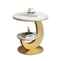 Sofa side table small coffee table living room modern italianaccessible luxury slate double layer round table corner table creative side table new arrival