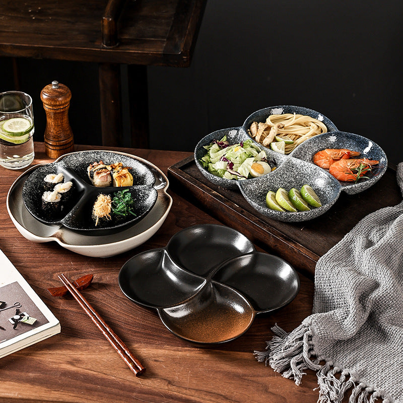 Japanese retro dessert plate - stylish & practical for home use - perfect for single servings, breakfast, snacks, and desserts