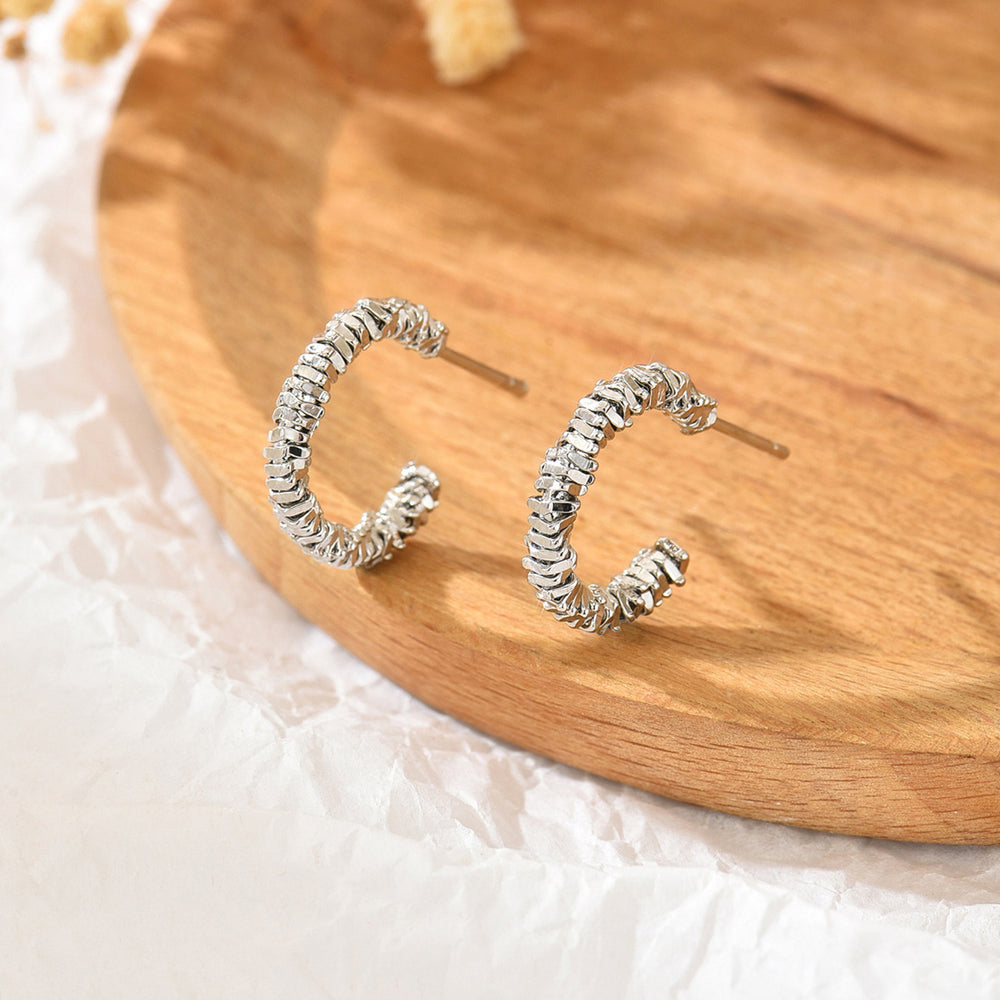 C-shaped earrings wholesale cross-border stylish accessories niche design casual versatile asymmetrical ins style earrings