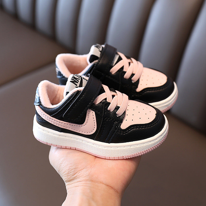 Shadow gray kids' sneakers - autumn/winter  new collection - versatile mid-top sneakers for boys and girls (lightly padded)