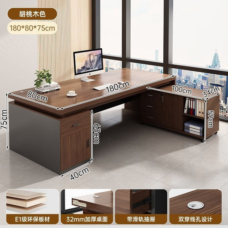 Modern home office desk computer table chair set - thickened desktop study desk - executive office writing desk
