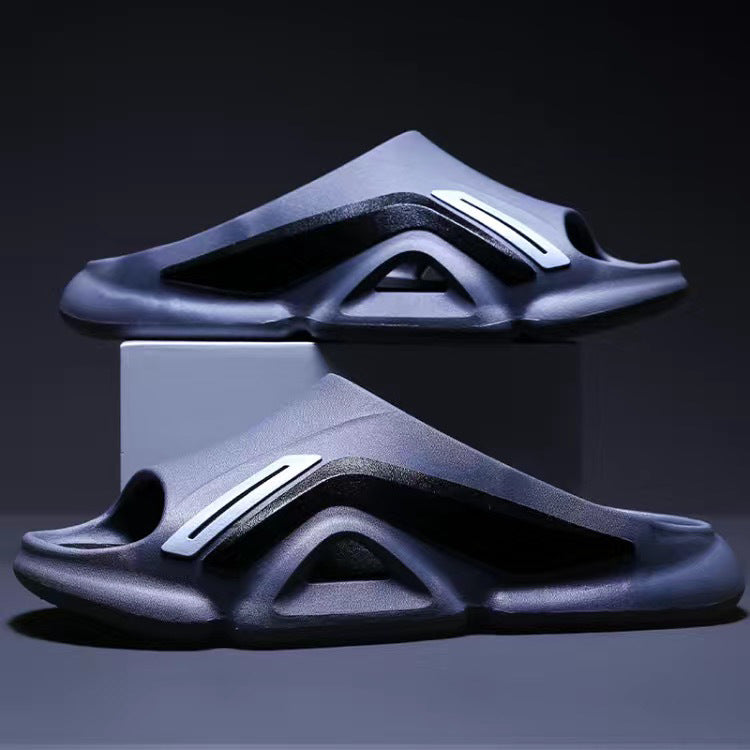 2023new arrival slippers for men summeroutwearthick sole step on shit one-line slippers beach trendyinscasual men's slippers