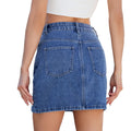 Fashion cross-border export   washed new arrivalfashion slit denim hip skirt short skirt for women