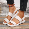 plus sizeflatsvelcro sandals for women  new one-line casual fish mouth  cross-border sandals