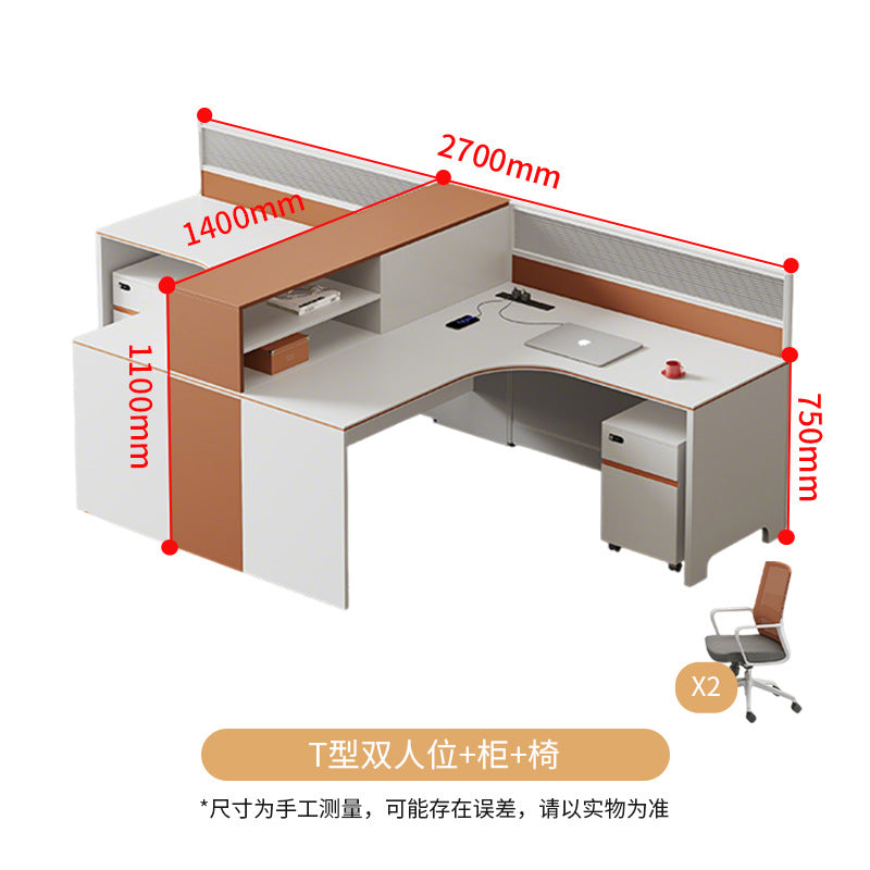 Saint li staff desk employee slot desk card seat casual modern screen financial desk and chair combination