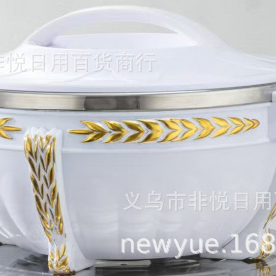 Factory direct sales cross-border hot-selling stainless steel insulation bucket white stone pattern black stone pattern light gold handle classic cross-border hot-selling
