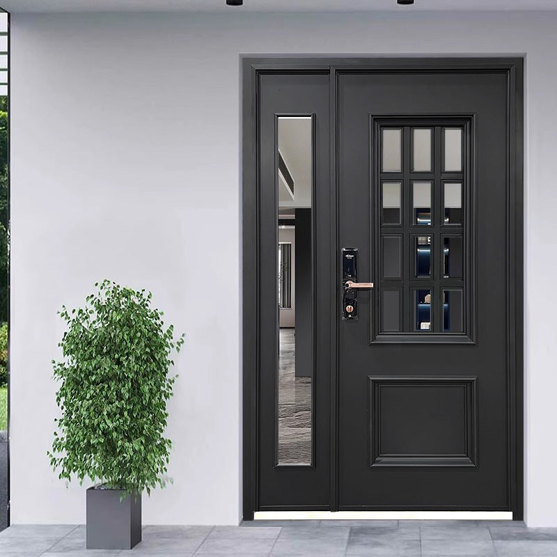 French glass villa door double door rural self-built house door anti-theft door sub-mother door entrance door entrance door