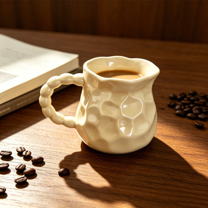 ceramic mug, high-end twist mug, home niche design, couple coffee cup, girl's drinking cup