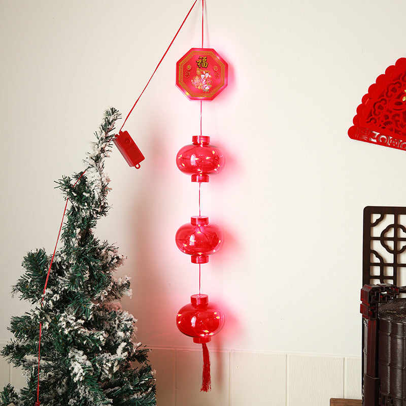 Lanterns flashing lights string lights gypsy stars household Chinese New Year decorative pendants Spring Festival lanterns New Year's arrangement pendant decorative lights