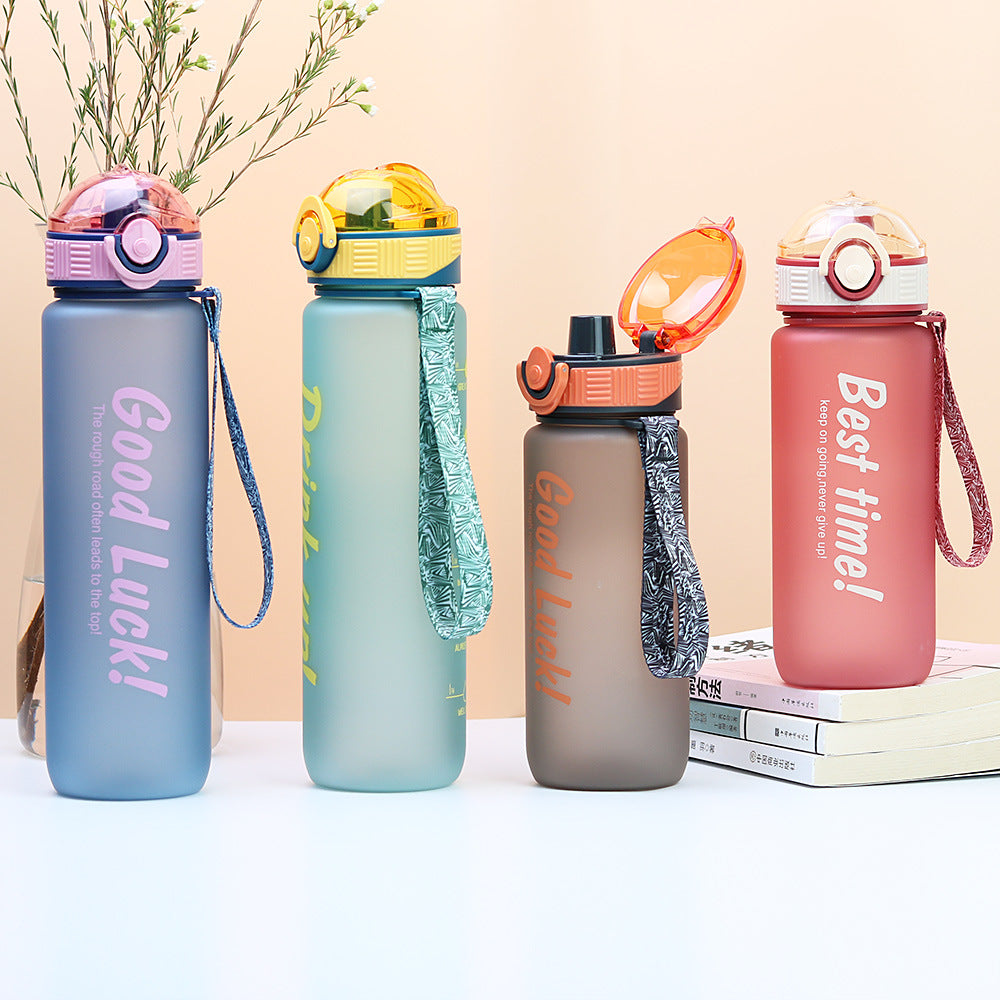 Factory custom student water bottle - large capacity plastic cup, fitness sports water bottle, portable water bottle, minimalist tumbler