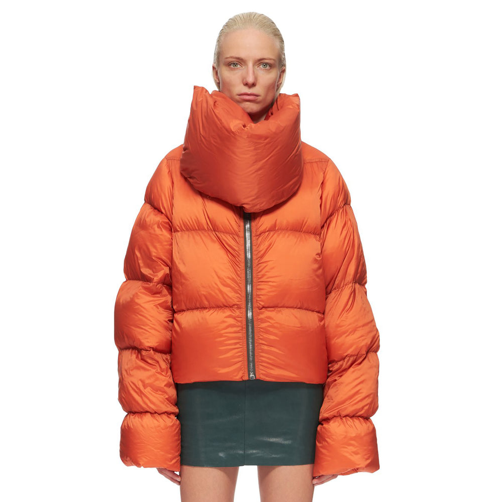 e-commerce: european and american winter women's fashion high-neck scarf design cotton-padded jacket