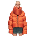 e-commerce: european and american winter women's fashion high-neck scarf design cotton-padded jacket