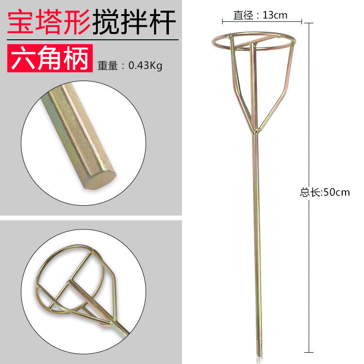 Cement mixing rod, electric drill, electric hammer, impact drill, water drill, putty powder, paint, electric ash mixing rod