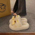 Double strap yellow bear white
