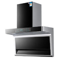 Wholesale high suction 7-shaped top and side double suction range hood for home kitchen new arrival warm dish insulation range hood
