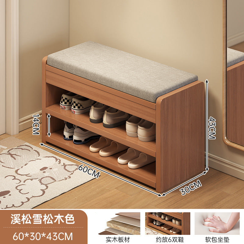 At the beginning of one piece, the shoe change stool is at the door of the household, the shoe rack can be seated at the door, the shoe cabinet is integrated with the stool, the entrance cabinet, and the storage cabinet.