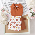 fashionsummer new pure color vest lapel a-line shorts skirt all-in-one children's clothing suit sweet cool style girl