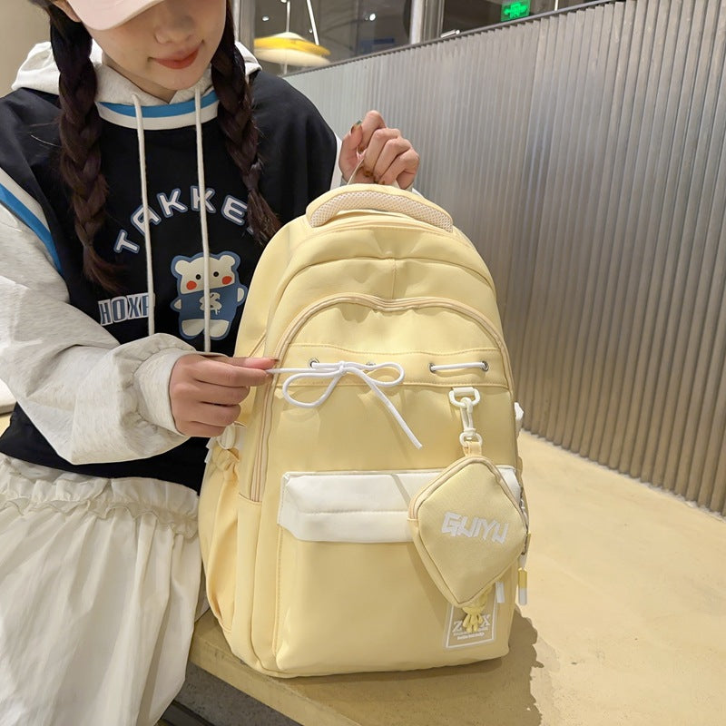 School bag, college student, high school student, large-capacity college style backpack, simple leisure sports, Korean version, couple backpack.