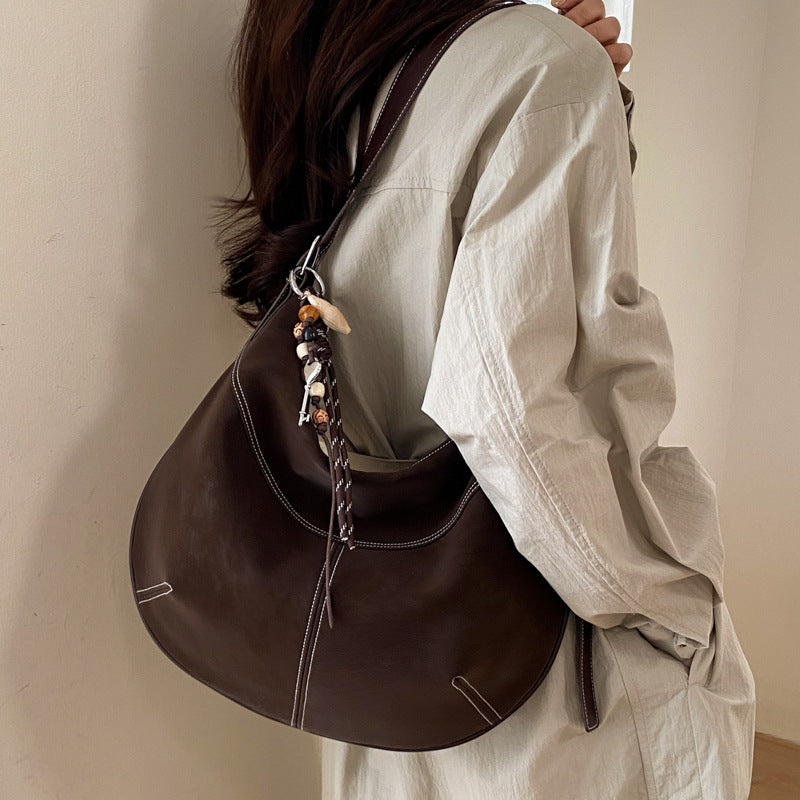 casual large capacity bag women's 2026 spring new trendy ladies' underarm bag versatile large capacity crossbody bag