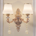 Crystal living room wall lamp european style bedroom club background wall zinc alloy wall lamp casual modern bedside lamp aisle lamp