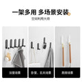 Wholesale space aluminum gun gray row hook coat hook bathroom door back wall wardrobe towel hook coat hook no punching