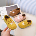 Girls' leather shoes - new autumn  korean style, trendy cartoon embroidered birkenstock-style soft sole flats for baby girls