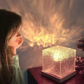 Ready-to-ship cross-border dynamic light & shadow ambient lamp, rotating ripple lamp, flame night light, aurora lamp, bedroom table lamp