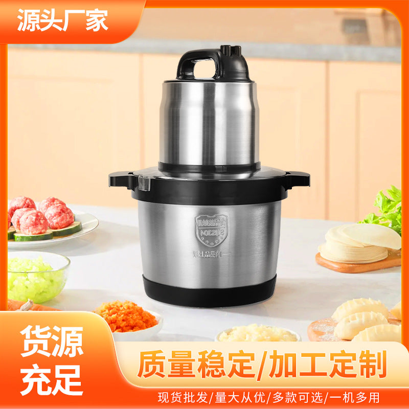 Meat grinder 6 liters/10 liters commercial electric stainless steel stuffing and minced meat machine for home garlic chili cooker