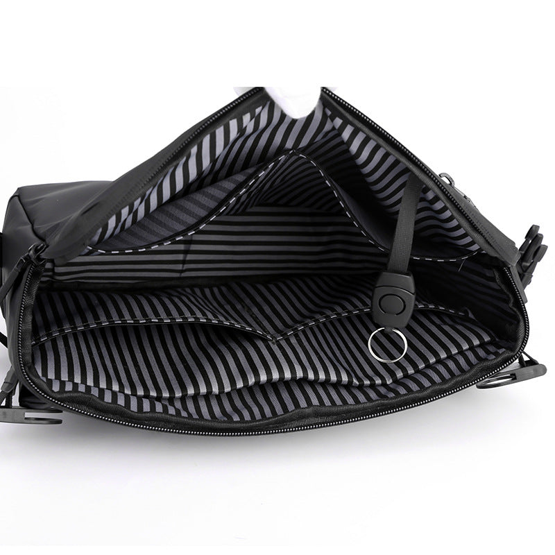 New men's simple messenger bag fashionable shoulder men's bag large capacity anti-splashing messenger bag business briefcase