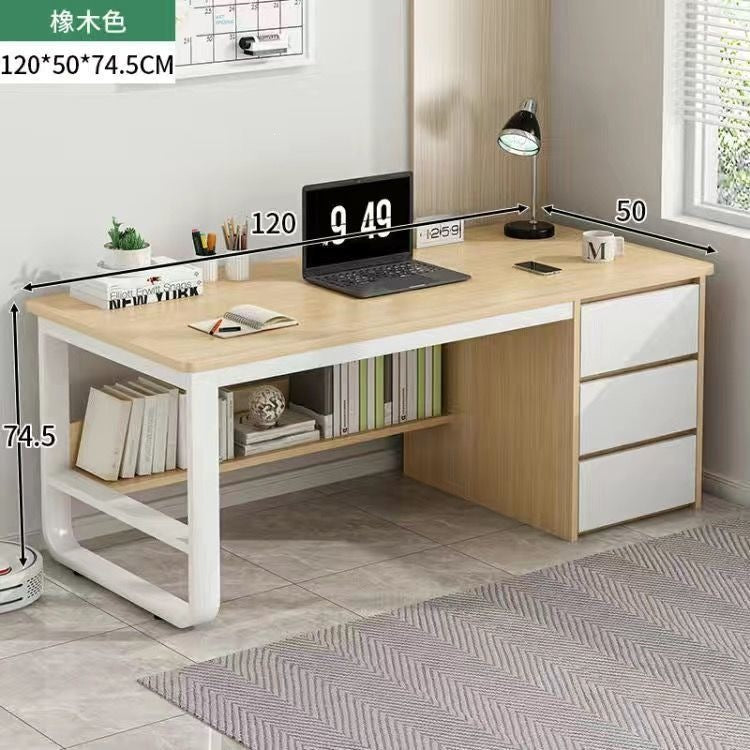 Computer desk desktop office desk bookshelf modern minimalist table home bedroom student writing study desk