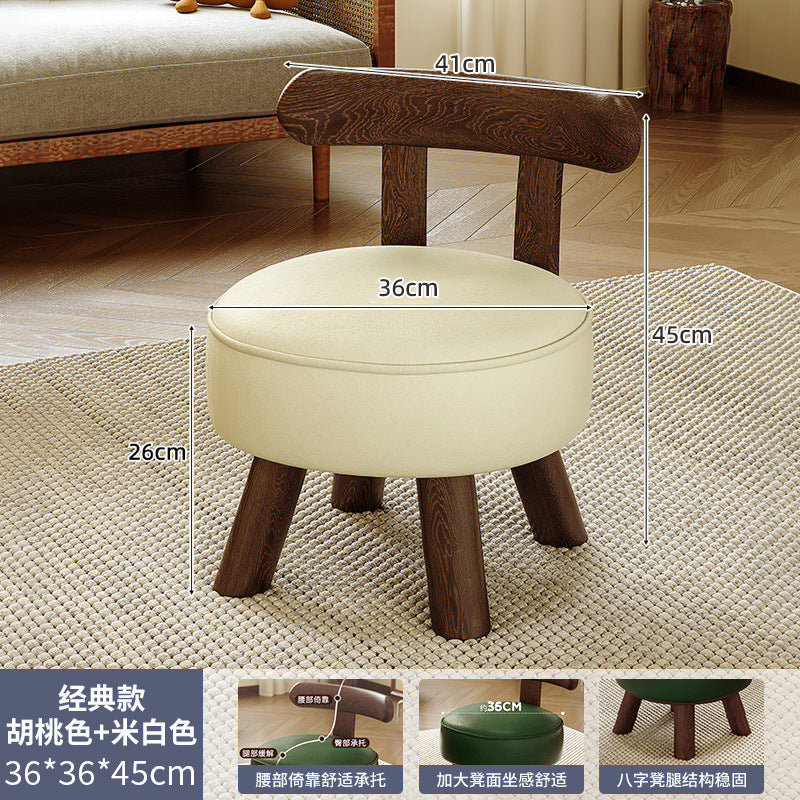 Children's solid wood rotating small chair Door shoe changing stool Coffee table bench Sofa stool Living room small stool Household low stool