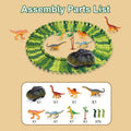 amazon hot-selling dinosaur track car kids' assembly toy, versatile roller coaster electric train wholesale