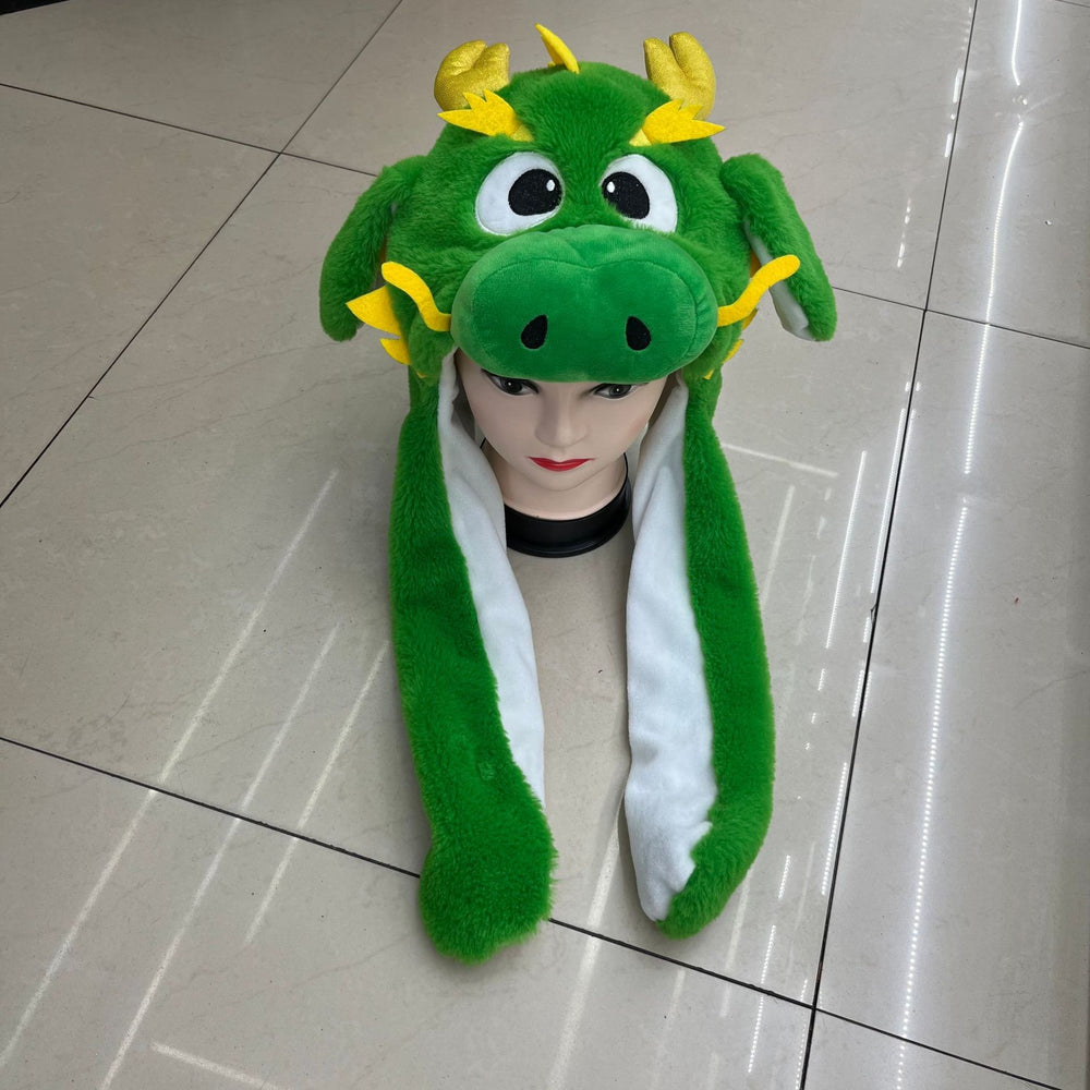 popular airbag that can move when pinching the ears, cartoon rabbit hat, various wholesale luminous children's toys, family hats