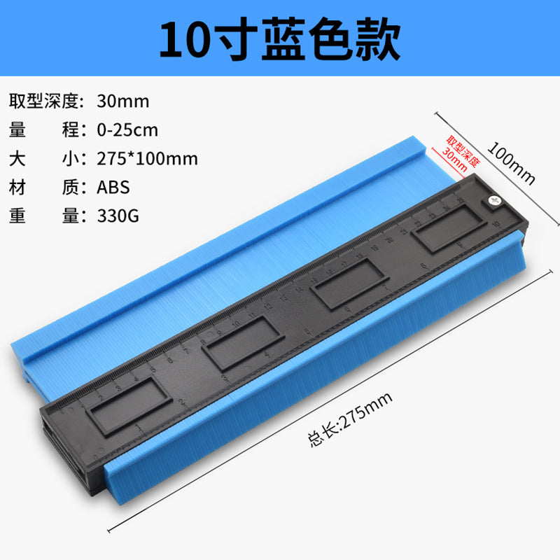 Multi-functional profile gauge for arching, mold taking, contouring, and measuring: ideal for plaster lines, decorative arcs, tile installation, and irregular woodworking