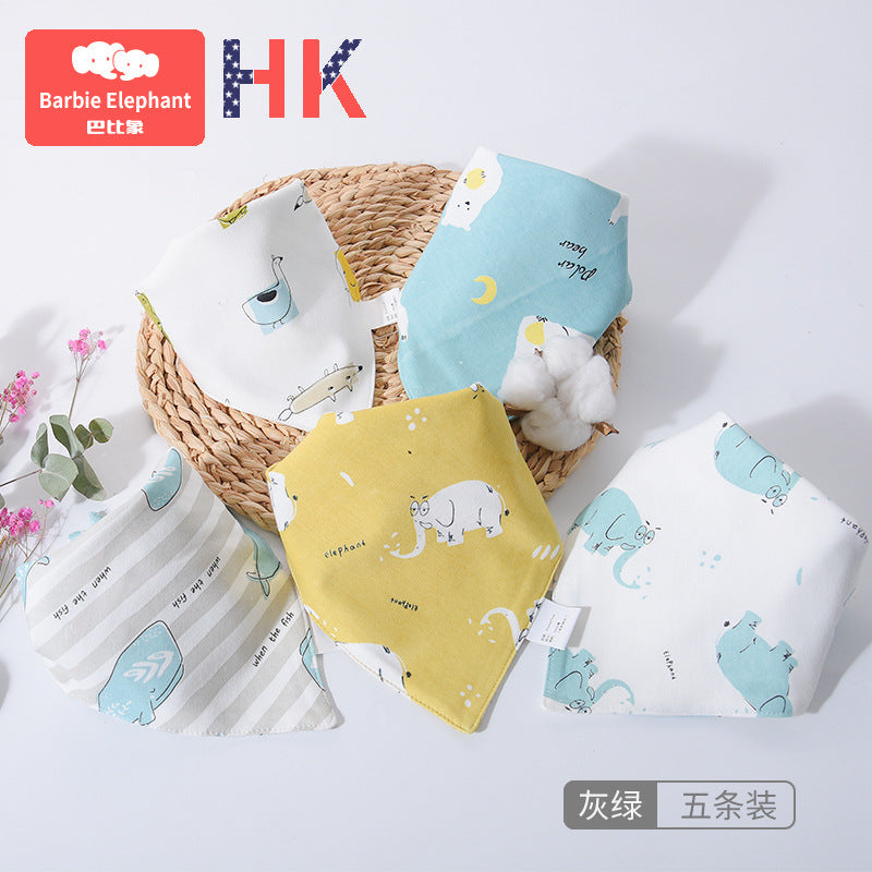 Baby bibs saliva towel newborn baby spring summer thin triangular bibs headscarf k-style western style