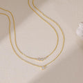 Fashion cross-border three-layer gold o-shaped chain copper-plated real gold box chain necklace accessible luxury clavicle chain jewelry