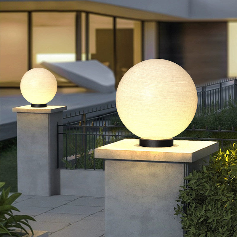 Outdoor pillar lights solar globe lights landscape garden yard lights outdoor fence lights villa gate pillar lights