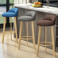 Bar stool, light luxury modern minimalist design, backrest included, bar-specific chair, high stool for home use, bar chair, solid wood
