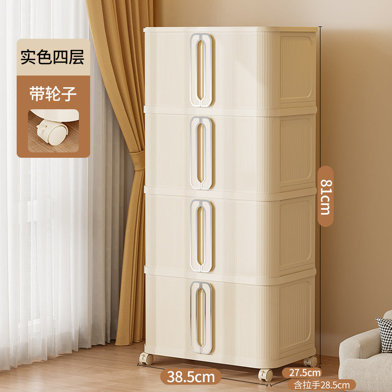 Multi-layer baby wardrobe Thickened baby storage cabinet Household snack sorting box Clothes storage Folding storage cabinet