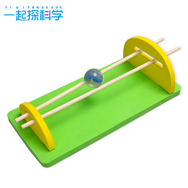 Children's Fun Science Experiment Pupil Science and Technology Handmade Kindergarten Science Zone Materials Double Track Strange Slope