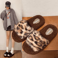 Thick sole furry slippers for women outwear2025 autumn winternew arrival lamb furry internet celebrity home one-line cotton slippers