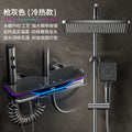 All-copper shower head, a complete set of for home thermostatic digital display atmosphere piano button-type pressurized shower head all-copper suit