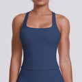 Cloud-feel brushed racerback tank top for women, quick-drying, outdoor casual running fitness top, yoga wear